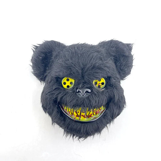 Hot Sale Glowing Cosplay Bunny Bear Face Mask Scary Bloody Killer Mask Neon Horror Rabbit Mask Halloween Masque Supplies