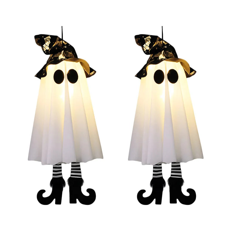 1/2/3Pcs Halloween LED Light up Witch Ghost for Halloween Party Home Indoor Outdoor Yard Decoration Scary Hanging Ornaments Gift