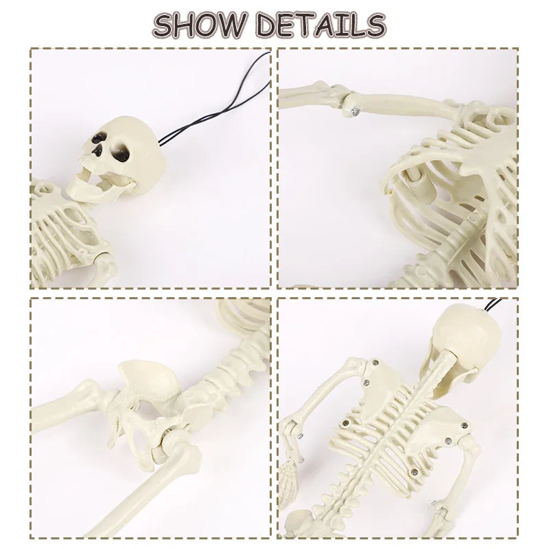40Cm Halloween Skull Skeleton,Posable Skeleton,Human Shape Bones,Halloween Party Home Decorations,Haunted House Horror Props