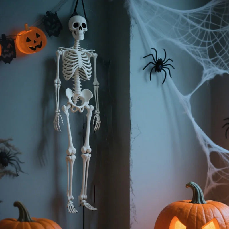 40Cm Halloween Skull Skeleton,Posable Skeleton,Human Shape Bones,Halloween Party Home Decorations,Haunted House Horror Props