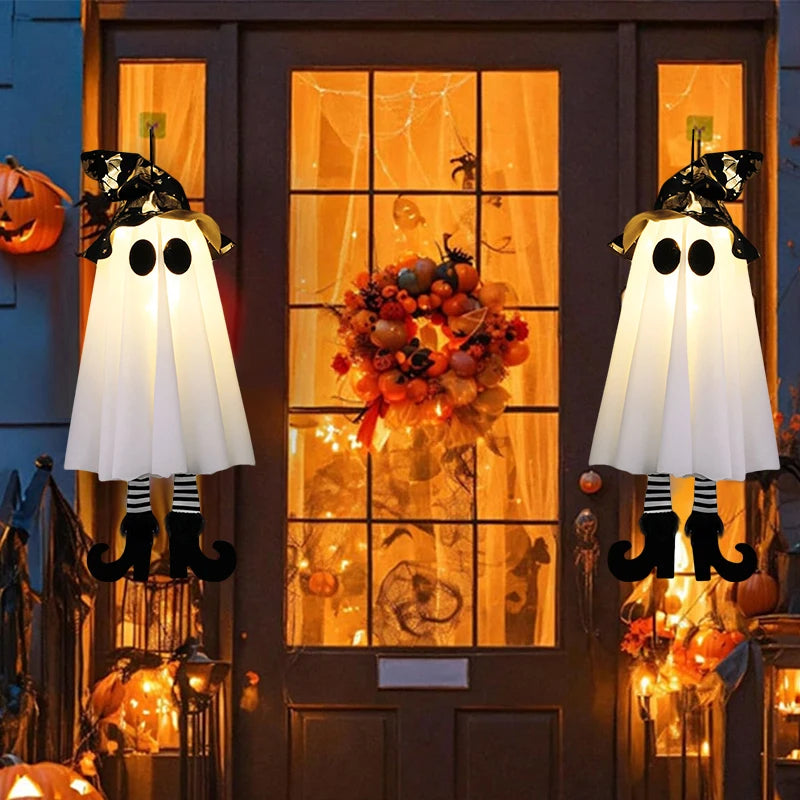 1/2/3Pcs Halloween LED Light up Witch Ghost for Halloween Party Home Indoor Outdoor Yard Decoration Scary Hanging Ornaments Gift